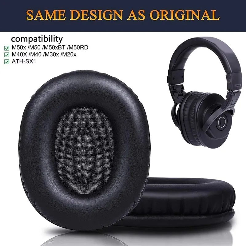 Audio Technica Headphone Ath-M20X - Bantalan telinga pengganti untuk M50X, terbuat