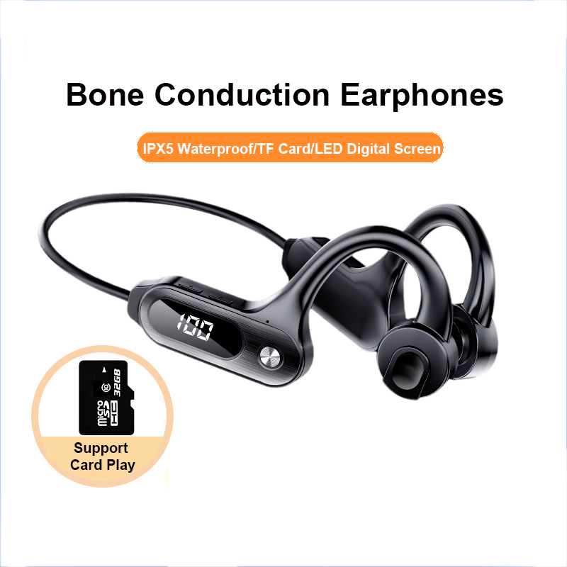 Sports Earphone Hook - Earbud Bluetooth 5.3, konduksi tulang earphone