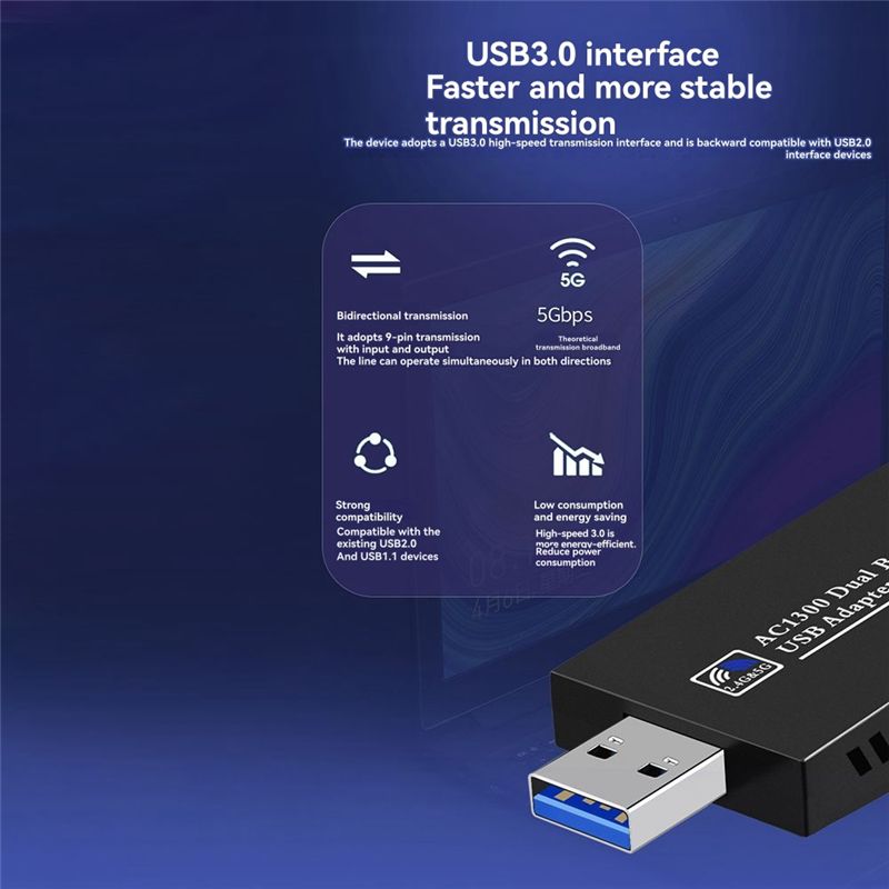 N36R-1300Mbps USB 3.0 Wifi Blu - Bluetooth Adapter Receiver ulasan dan harga