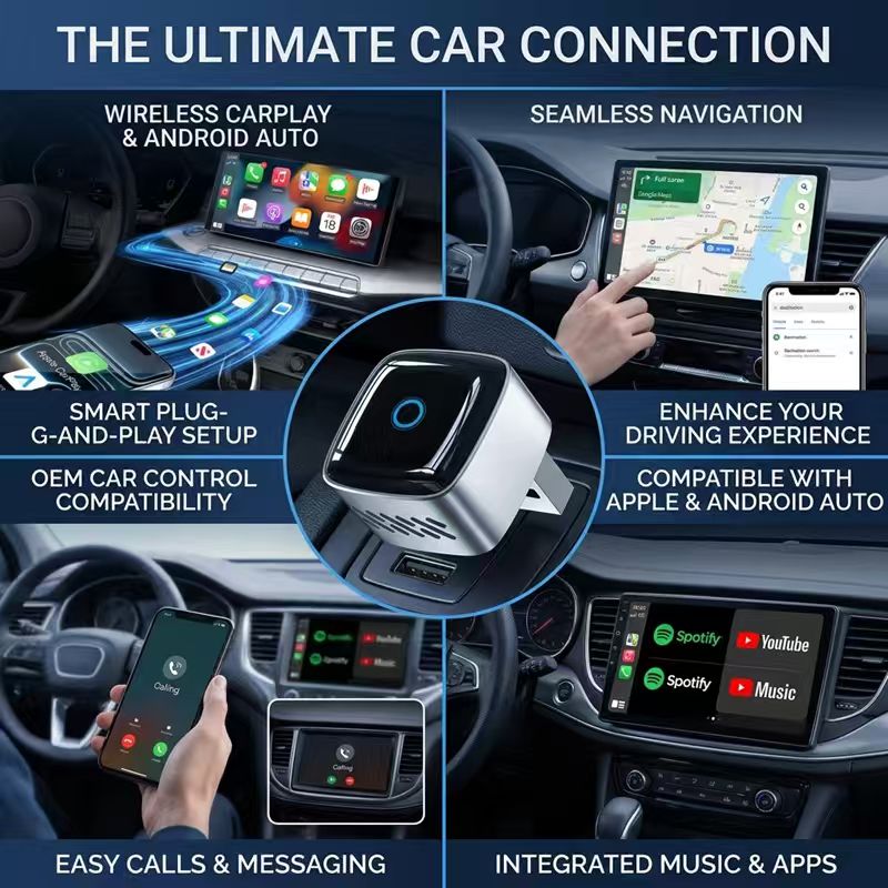 DRNVIYNC 2-in-1, Adaptor CarPl - Bluetooth Adapter Receiver ulasan dan harga