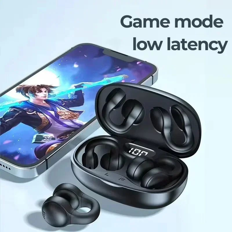 TWS Headphone Konduksi Tulang  - Sports Earphone Hook ulasan dan harga