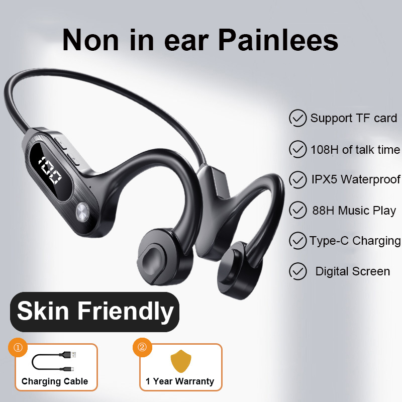 Earbud Bluetooth 5.3, konduksi - Sports Earphone Hook ulasan dan harga