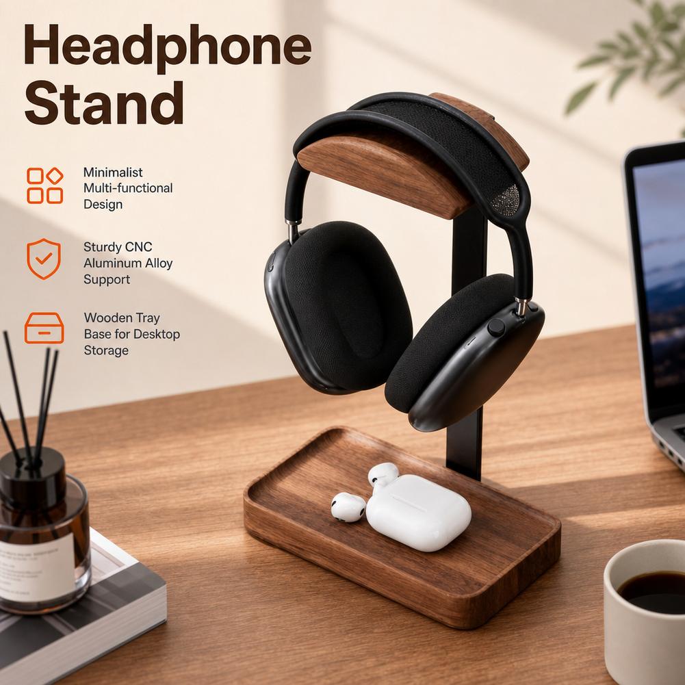 Rak Penyimpanan Headphone Berb - Headphone Stand Desk ulasan dan harga