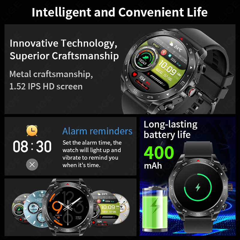 LIGE TWS Jam Tangan Pintar 2-i - Wireless Earbuds Tws ulasan dan harga