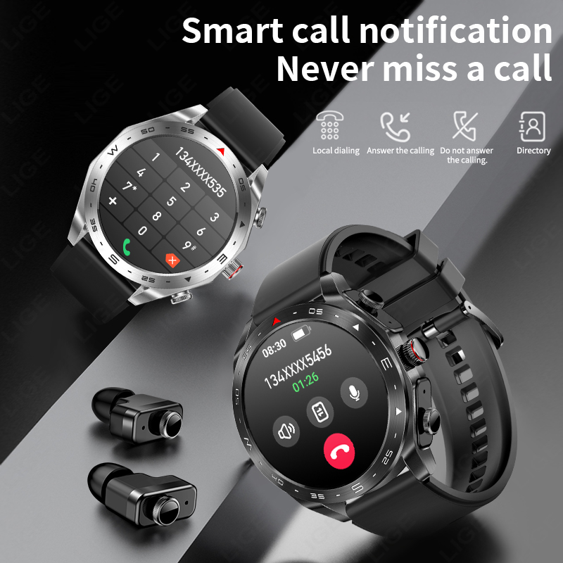 LIGE TWS Jam Tangan Pintar 2-i - Wireless Earbuds Tws ulasan dan harga